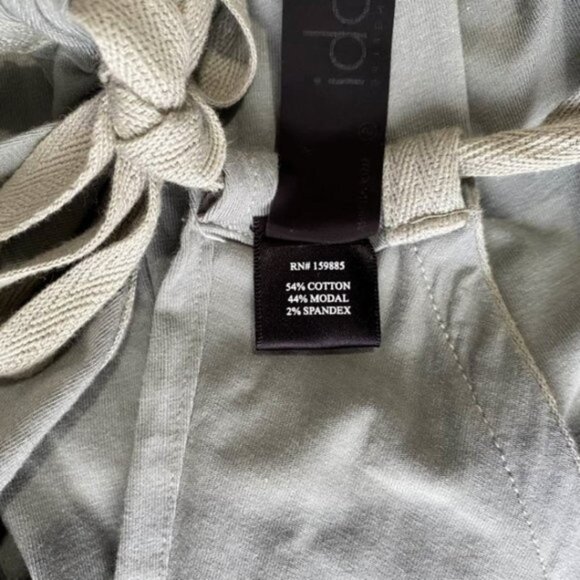 Bobi Sage Green Draped Modal Cotton Jersey Jumpsuit Romper | Size Small - Picture 12 of 14